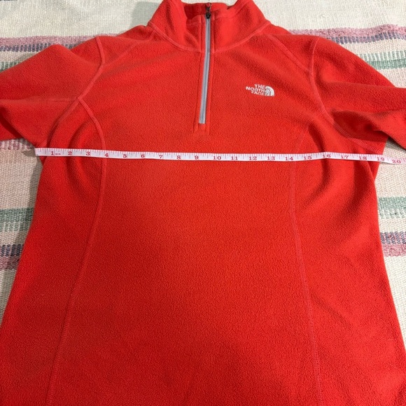 2/$20 The North Face Womens Medium Coral Fleece Pullover 1/4 Zip Sweater Light - Picture 3 of 6